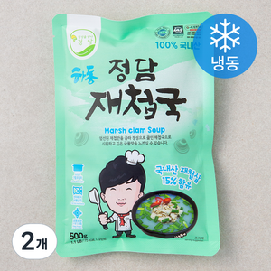 정담 재첩국 (냉동), 500g, 2개