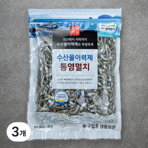 청해명가 수산물이력제 통영멸치 볶음조림용, 200g, 3개