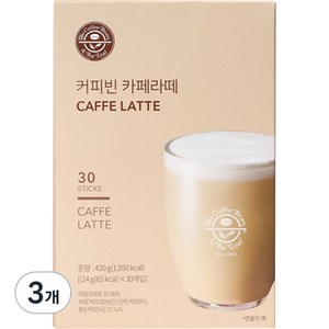 커피빈 카페 라떼, 14g, 30개입, 3개