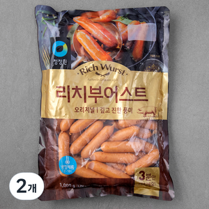 청정원 리치부어스트, 1kg, 2개