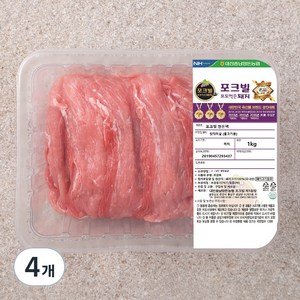 포크빌포도먹은돼지 뒷다리살 불고기용 (냉장), 1kg, 4개