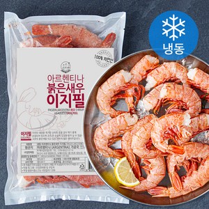 바다몰 자연산 아르헨티나 붉은새우 이지필 (냉동), 600g(특대), 1봉