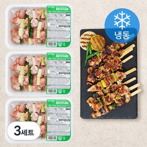 곰곰 국내산 닭으로 만든 파닭꼬치세트 + 곰곰 데리야끼용소스 (냉동), 750g, 3세트