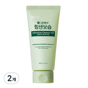 그린핑거 힘센보습 인텐시브 크리미오일 유아 크림, 180ml, 2개