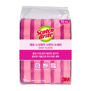 3M 스카치브라이트 제로 스크래치 스펀지 수세미, 5개, 2개