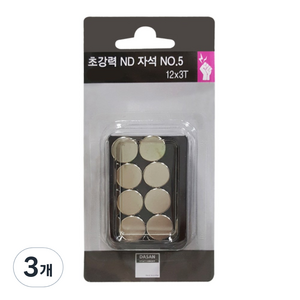 다산사무기 초강력ND자석 12mm x 3T 8입, 3개