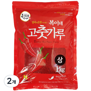 복이네먹거리 중국산고춧가루 상 보통맛 찜용, 1kg, 2개