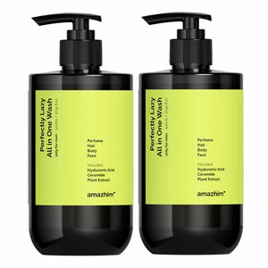 어메즈힘 남성용 퍼펙틀리 레이지 올인원 워시, 500ml, 2개