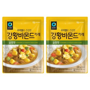 청정원 우리쌀 강황바몬드 카레 순한맛, 100g, 2개