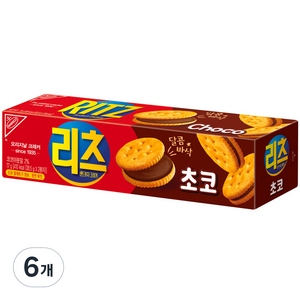 리츠 샌드위치 크래커 초코, 77g, 6개