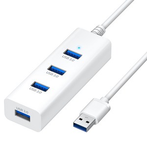 홈플래닛 4포트 USB3.0 허브 HUB4A, 화이트