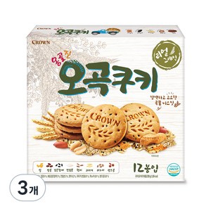 크라운 옹골진오곡쿠키, 288g, 3개