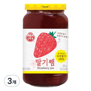 오뚜기 딸기쨈, 850g, 3개