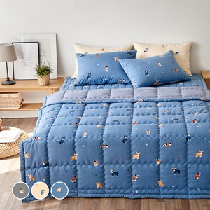 라몬떼 댕댕이 세미마이크로 사계절 차렵이불 세트