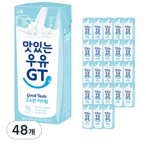 맛있는우유GT 고소한 저지방 멸균우유, 190ml, 48개