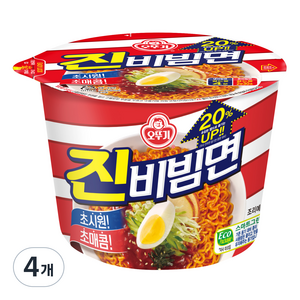 오뚜기 진비빔면 132g, 4개