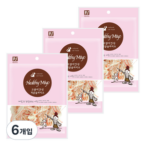 헬씨미요 고양이 간식 슬라이스, 게살슬라이스, 50g, 6개