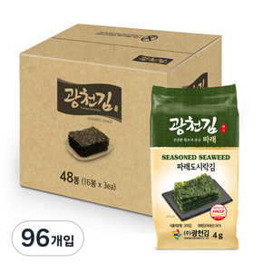 광천김 파래 도시락김, 4g, 96개