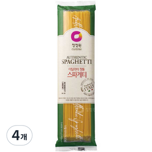 청정원 이탈리아 정통 스파게티면, 500g, 4개