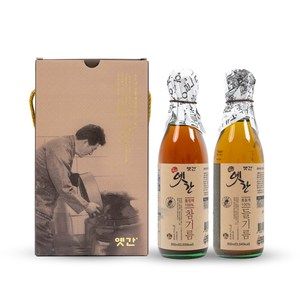 옛간 참기름 350ml + 들기름 350ml 세트, 1세트