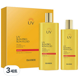 이자녹스 UV 선 프로 365 익스트림 선 플루이드 SPF50+ PA++++ 100ml + 70ml, 170ml, 3세트