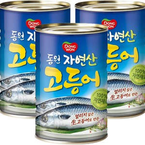 동원 고등어 원터치 통조림, 300g, 3개