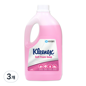 크리넥스 소프트 폼 솝 핸드워시 그린플로랄, 1.95L, 3개