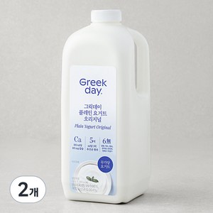 그릭데이 플레인 요거트 오리지널, 1.8L, 2개