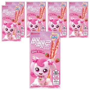 빼빼로 캐치티니핑 스트로베리 25년 딸기시즌 랜덤발송, 37g, 6개