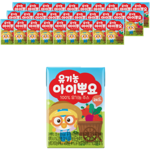 팔도 유기농 아이뿌요, 120ml, 32개, 레드