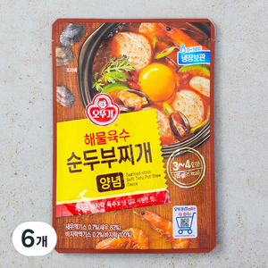 해물육수순두부찌개양념, 115g, 6개