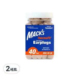 Macks 떨마핏 수면 귀마개 80p, 2개