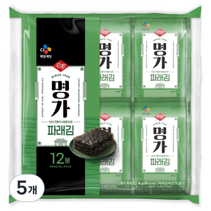 씨제이 명가 파래김 12p, 48g, 5개