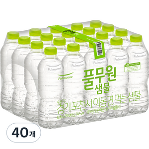 풀무원샘물 무라벨 생수, 500ml, 40개