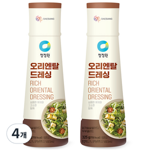 청정원 오리엔탈드레싱, 325g, 4개