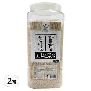 한국라이스텍 2024년산 햅쌀 백진주쌀 백미, 등 외, 2kg, 2개