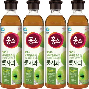 홍초 풋사과 음용식초, 900ml, 4개