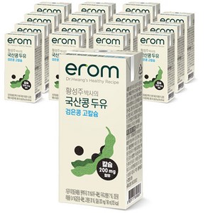 이롬 황성주 박사의 국산콩 두유 검은콩 고칼슘, 190ml, 16개