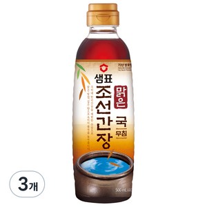 샘표 맑은 조선간장, 500ml, 3개