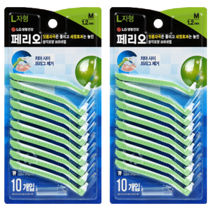 페리오 치간칫솔 L자형 M, 10개입, 2개