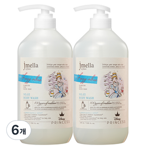 제이멜라 인 프랑스 디즈니 바디워시 레이지 바이브, 1000ml, 6개