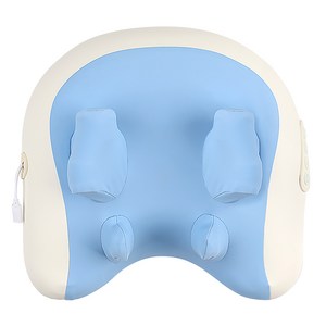 홈플래닛 포터블 무선 목 어깨 베개 마사지기 선물세트 V-MP01, 베이지 + 블루