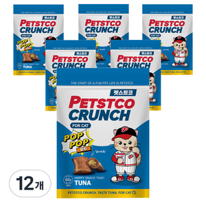펫스트코 고양이 크런치 간식, 참치맛, 60g, 12개
