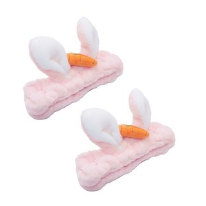 토끼당근 세안밴드, 2개, 살구