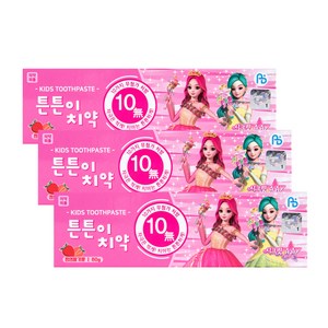 아텍스 시크릿쥬쥬 저불소 키즈치약 딸기향, 80g, 3개