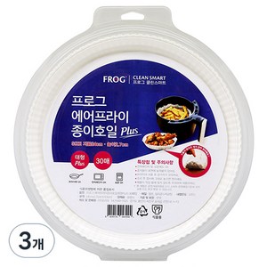 프로그 에어프라이 종이호일 대형 플러스 90매입, 3개