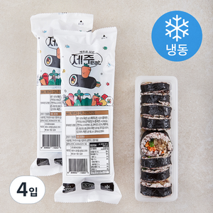 제주eat 제주버섯 잡채 곤약비건김밥 (냉동), 220g, 4입