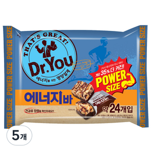 닥터유 에너지바 파워사이즈, 337g, 5개