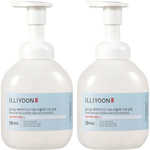 일리윤 세라마이드 아토 버블워시 앤 샴푸, 400ml, 2개