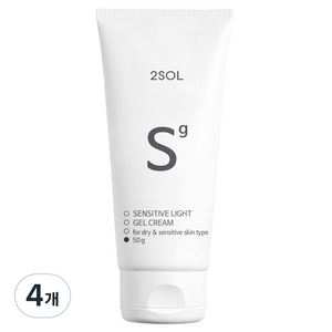 2SOL 센시티브 라이트 젤 크림, 50g, 4개